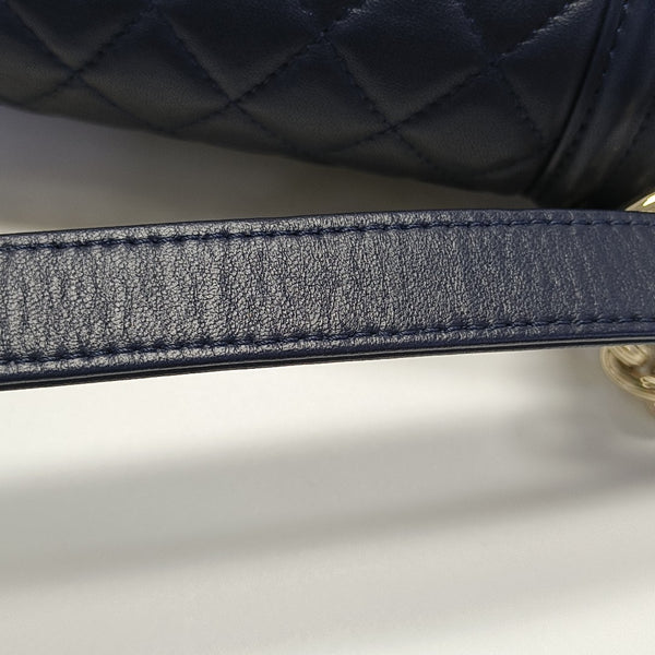 BOY CHANEL Medium Quilted Calfskin Blue
