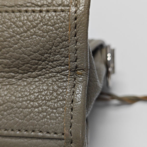 Classic Metallic Edge City Mini Lambskin Gray