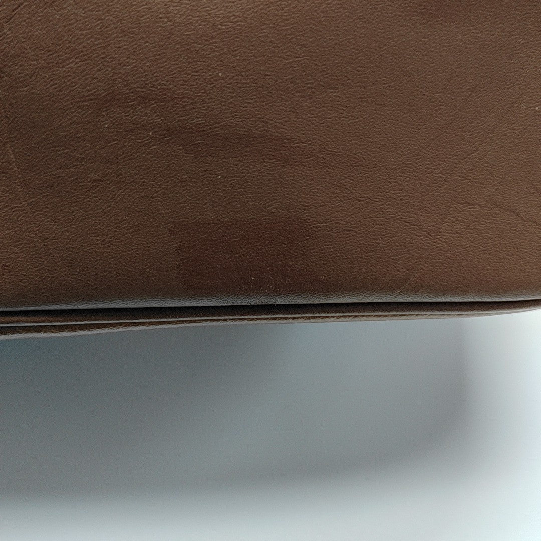 Calfskin Top Handle Bag Brown
