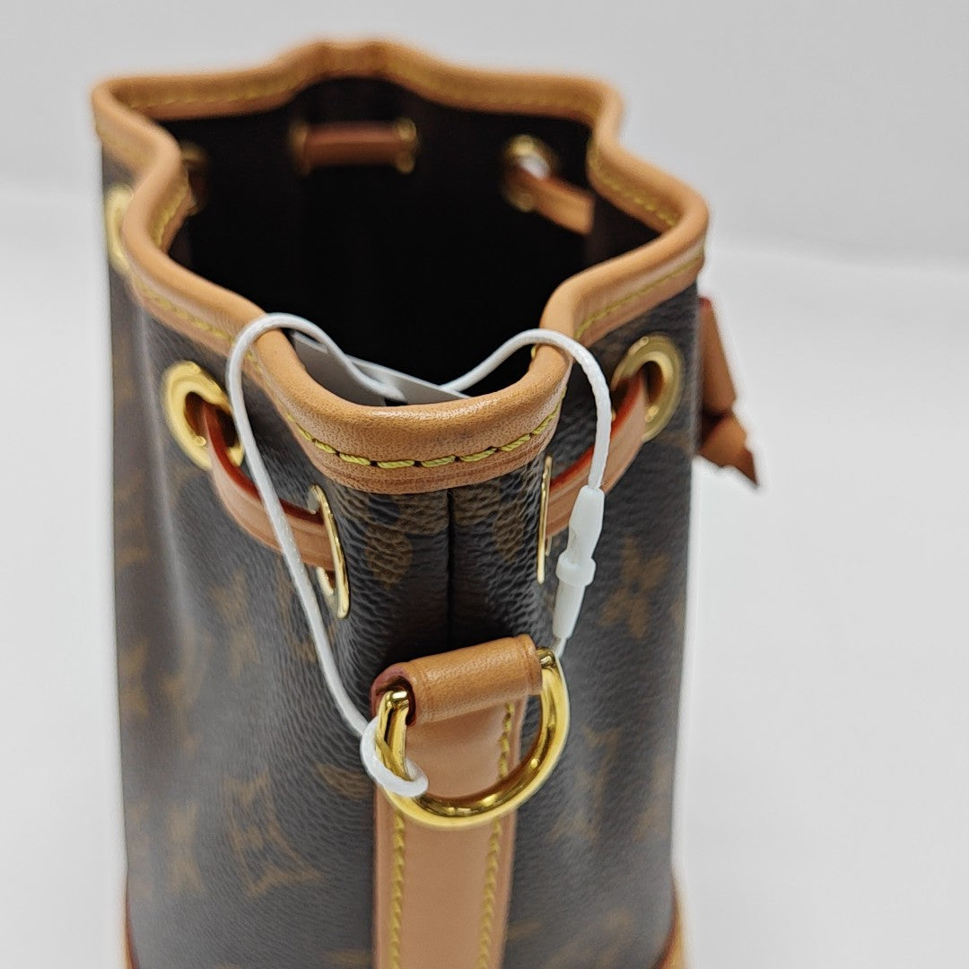 NOÉ Nano Monogram Coated Canvas Brown