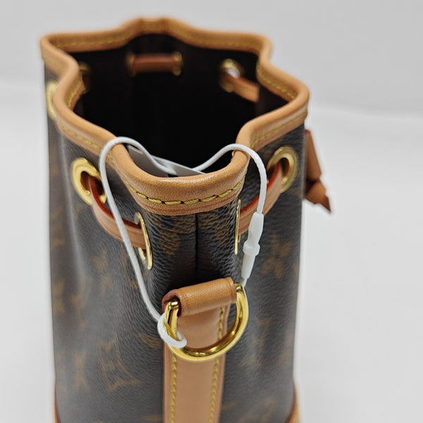 NOÉ Nano Monogram Coated Canvas Brown