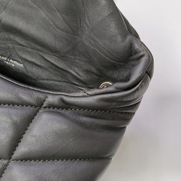 LOULOU Small Quilted Lambskin Gray