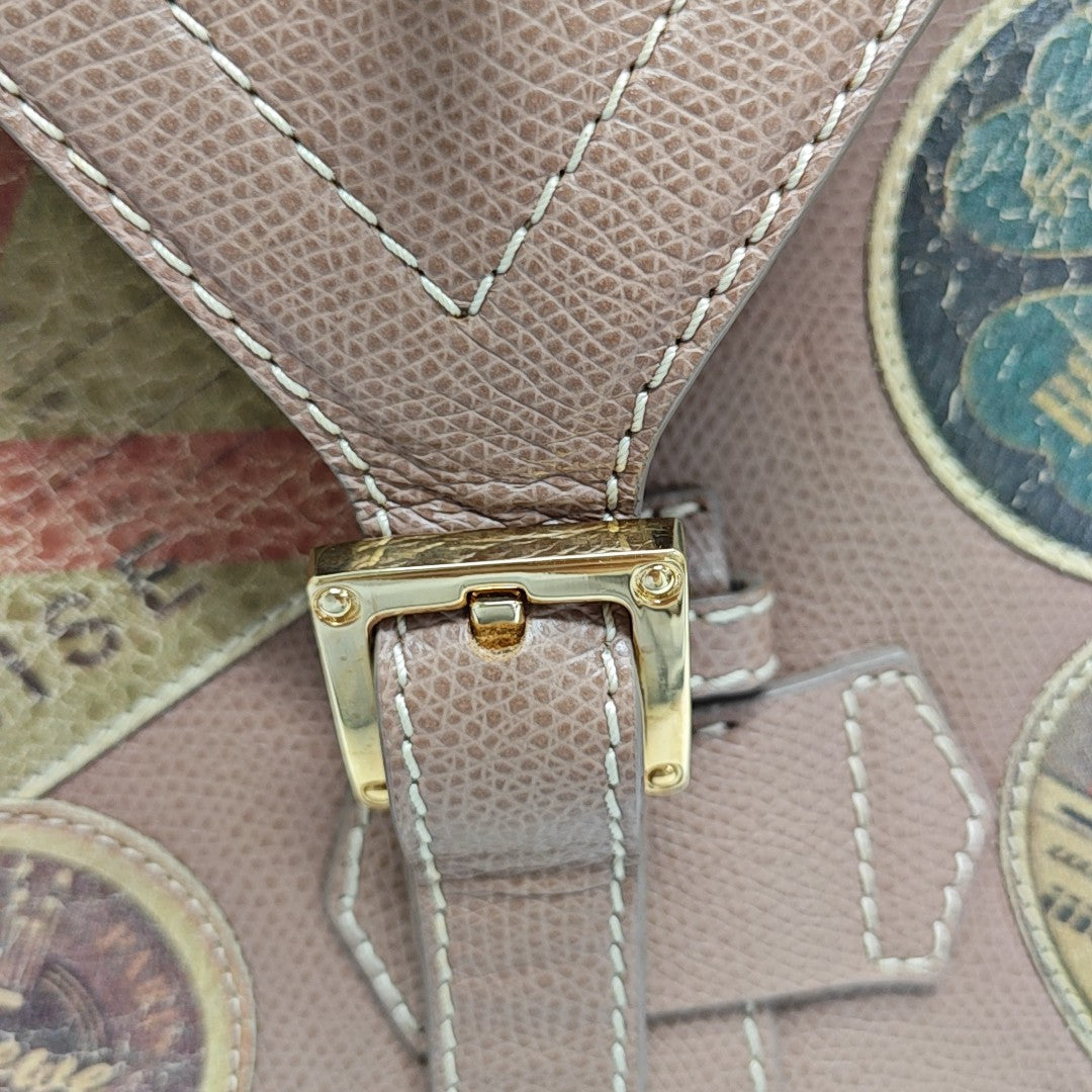 Calfskin Top Handle Bag Beige