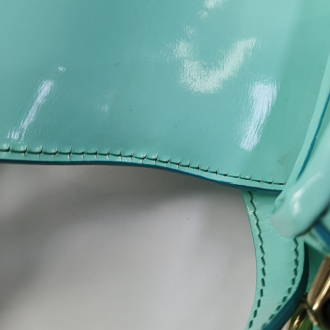 Henley Quilted Calfskin Blue