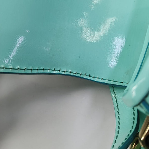 Henley Quilted Calfskin Blue