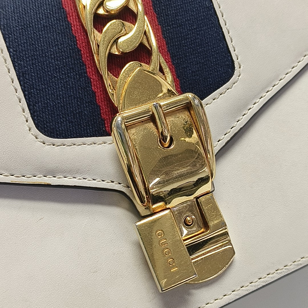 Sylvie Mini Calfskin White