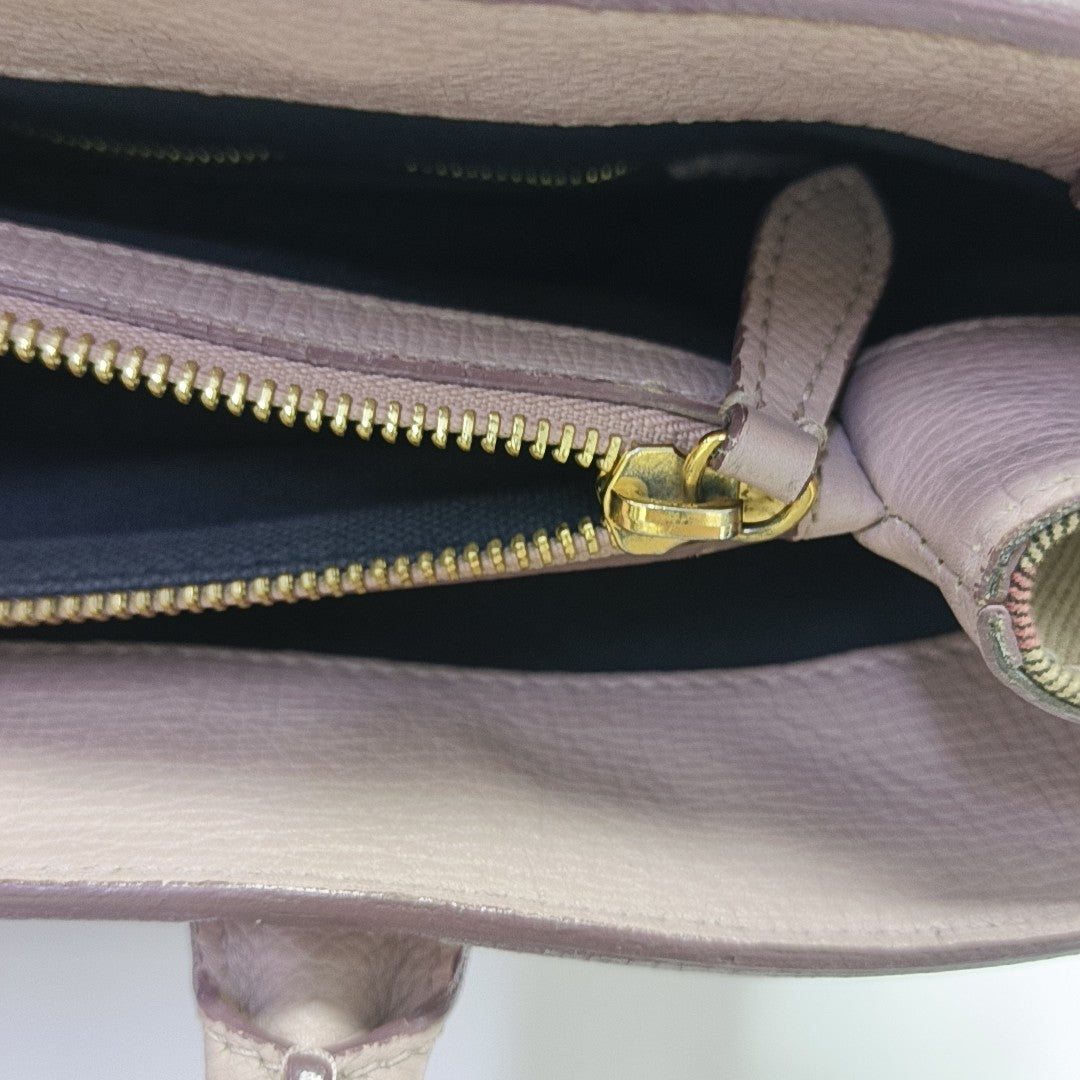 The Banner Medium Calfskin Pink