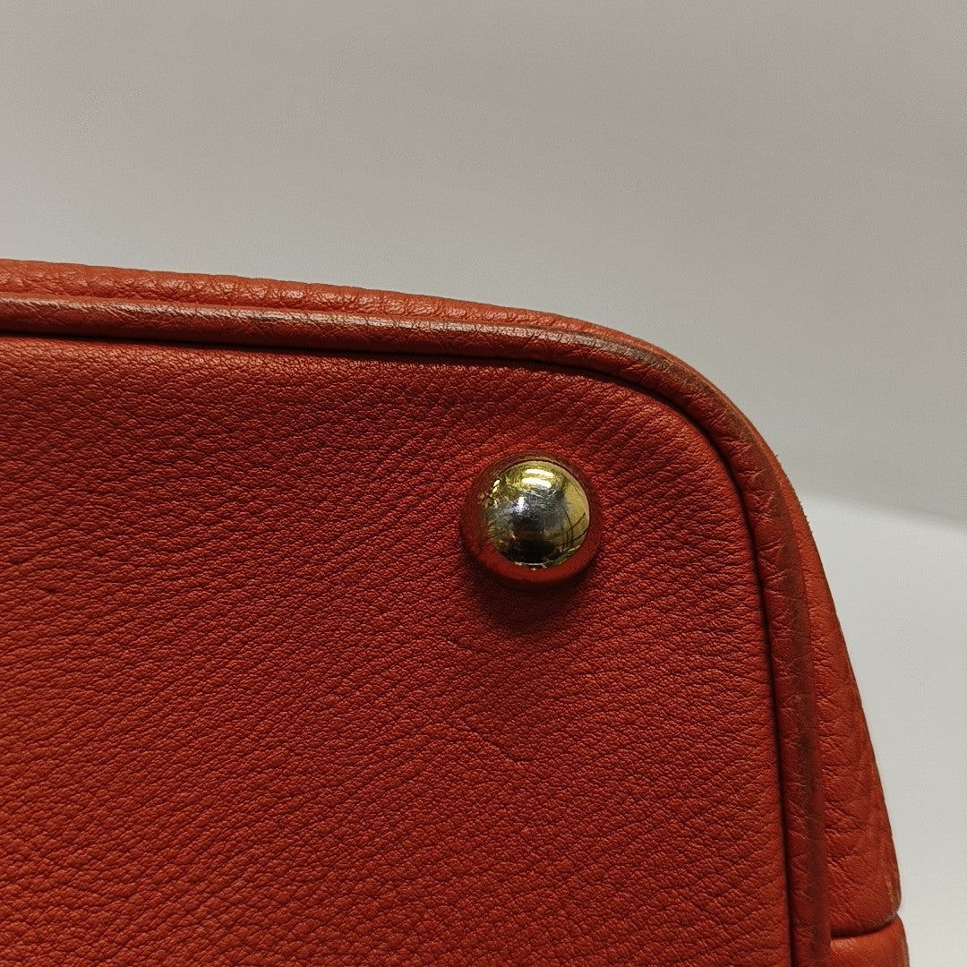 Calfskin Shoulder Bag Orange