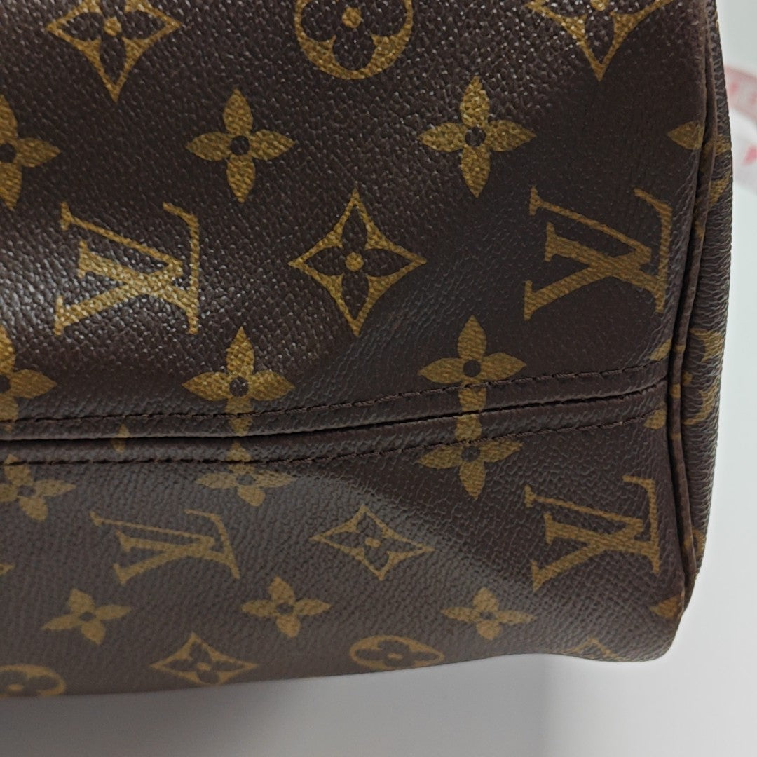 NEVERFULL MM Monogram Coated Canvas Brown