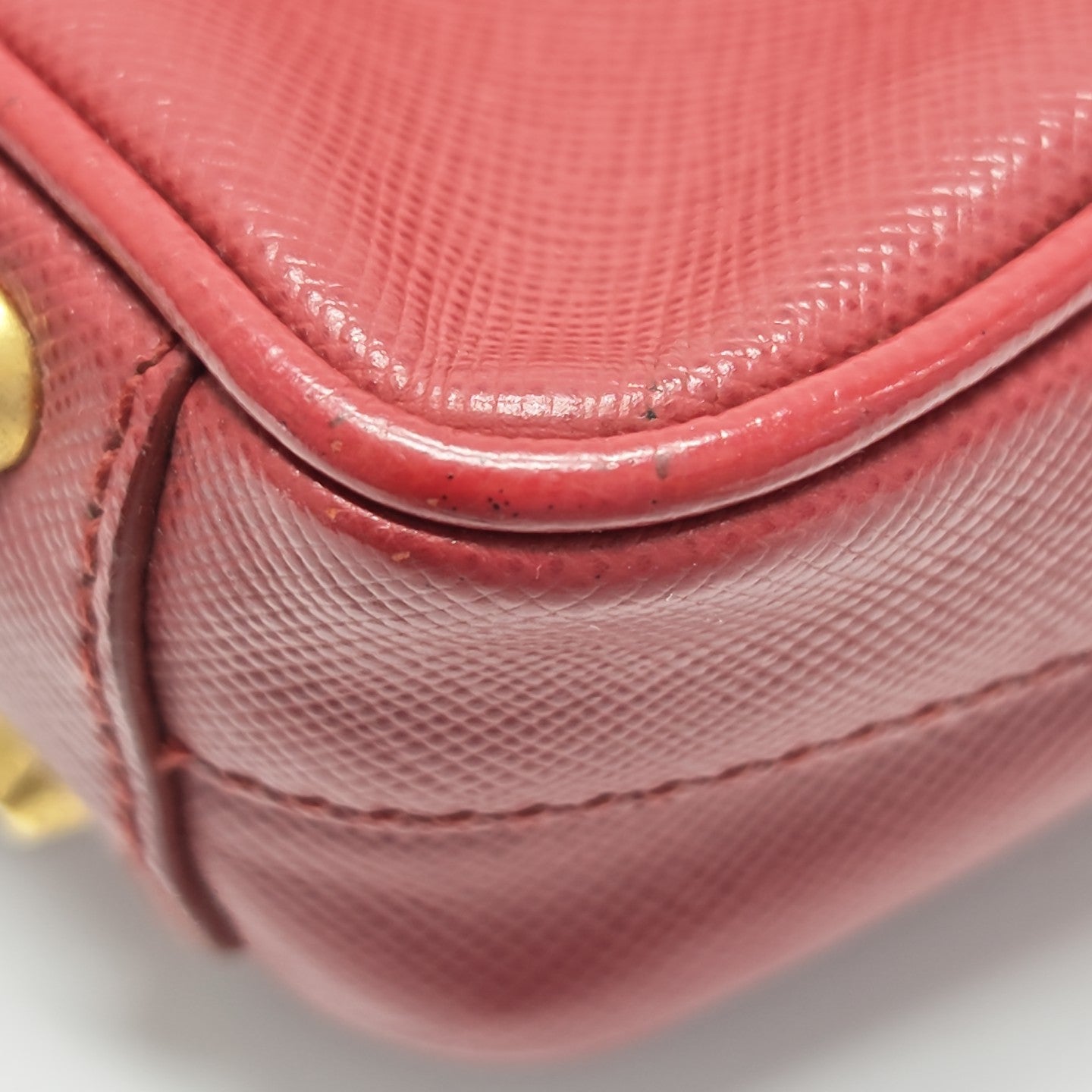 Saffiano Calfskin Shoulder Bag Red