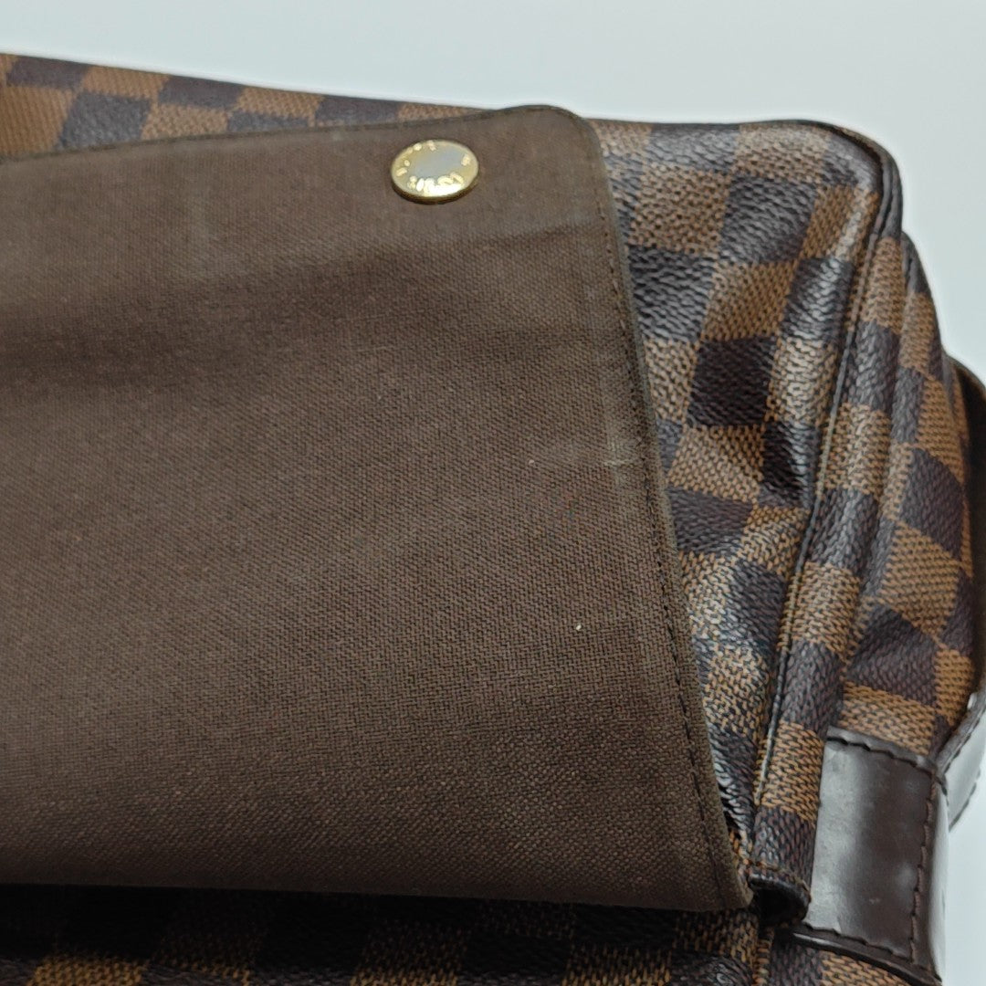 NAVIGLIO MM Damier Ebene Coated Canvas Brown