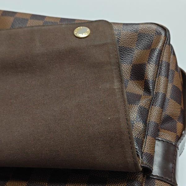 NAVIGLIO MM Damier Ebene Coated Canvas Brown