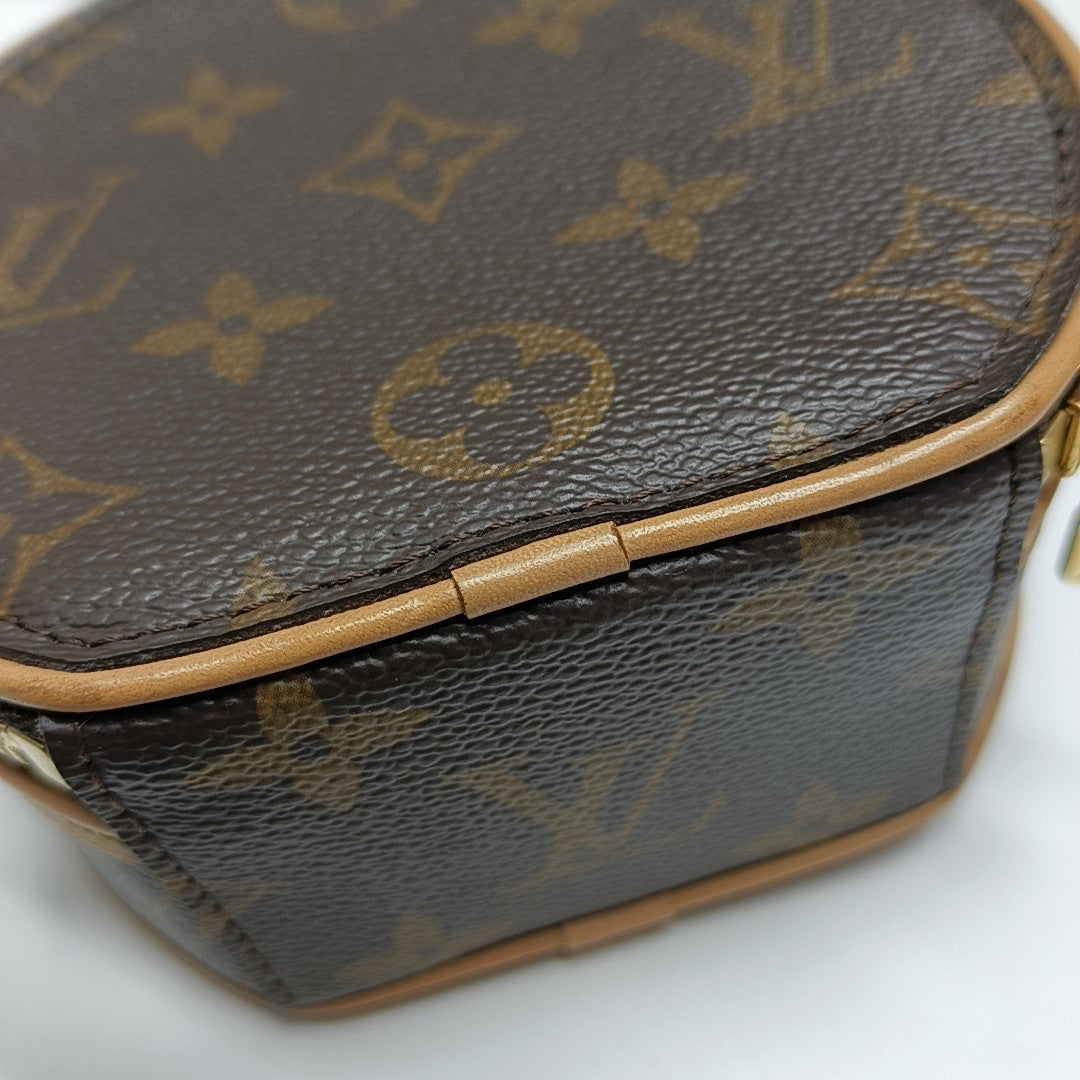 BOITE CHAPEAU Mini Monogram Coated Canvas Brown