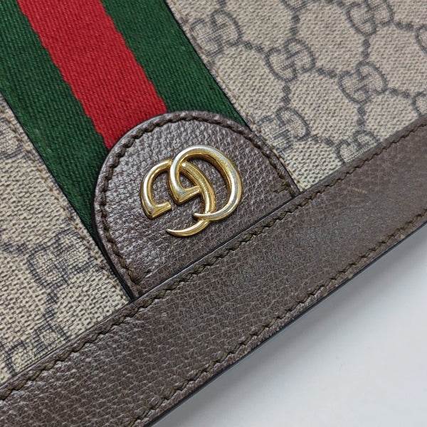 Ophidia Small Monogram Coated Canvas Beige