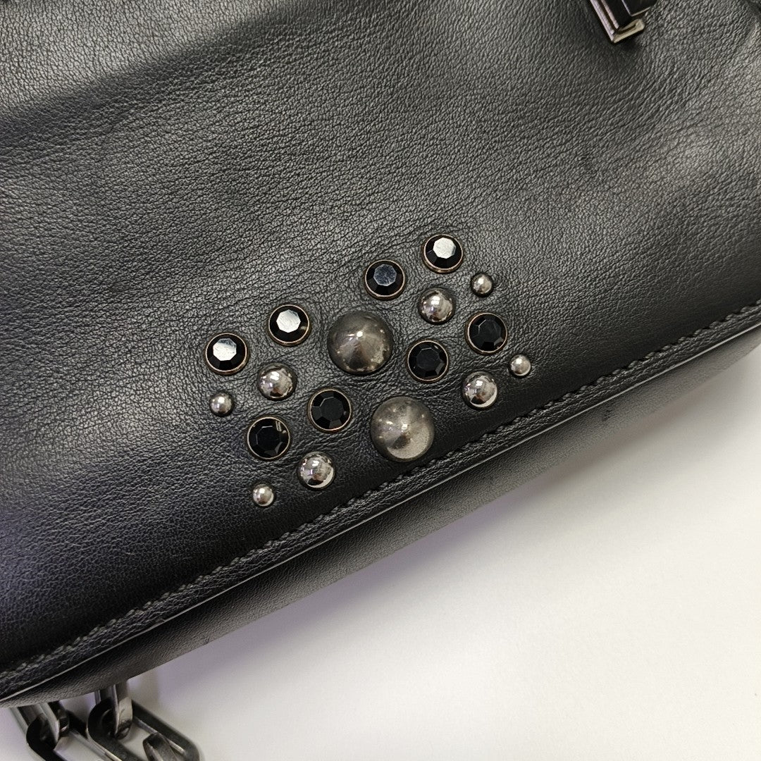 Calfskin Shoulder Bag Black