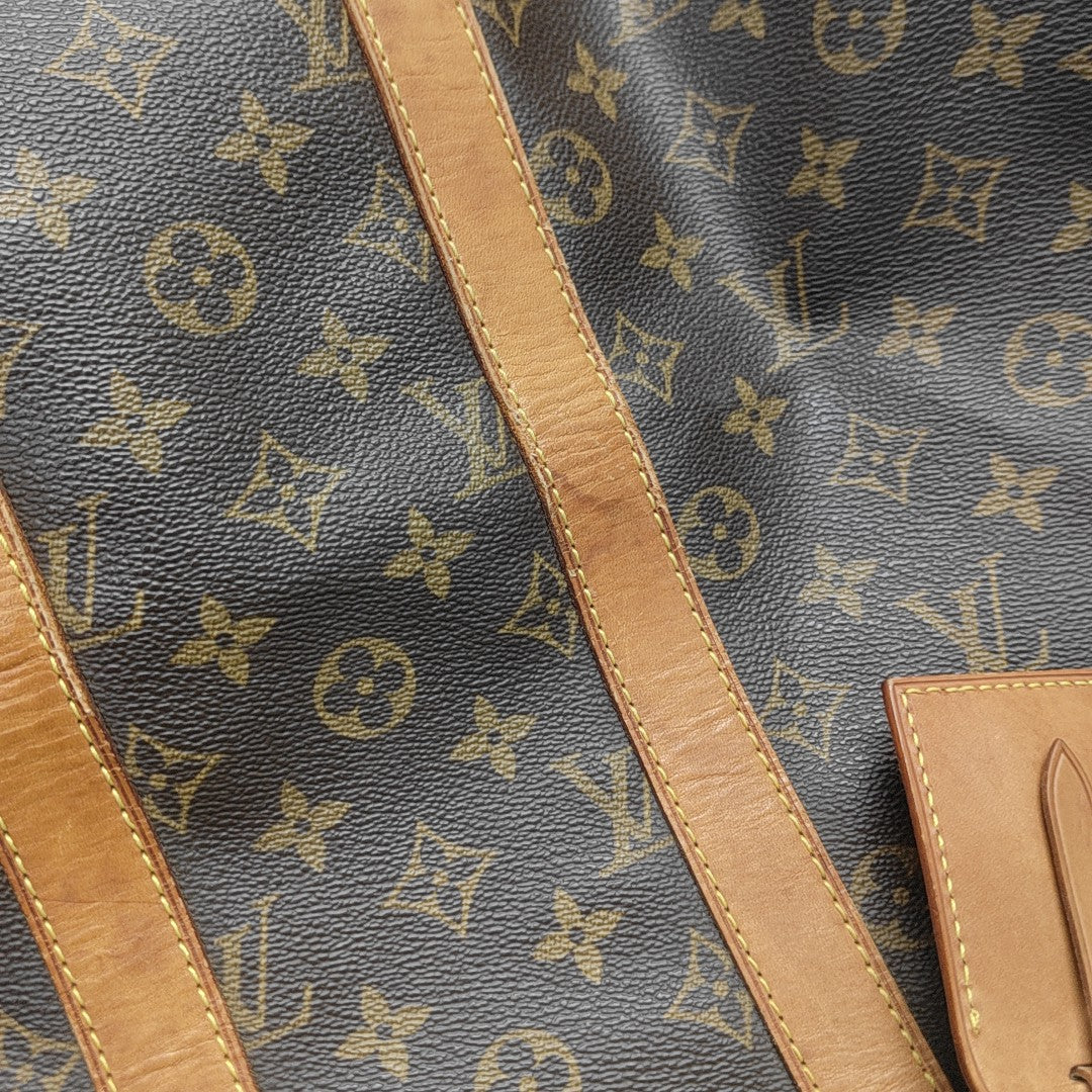 KEEPALL 45 Monogram Coated Canvas Brown