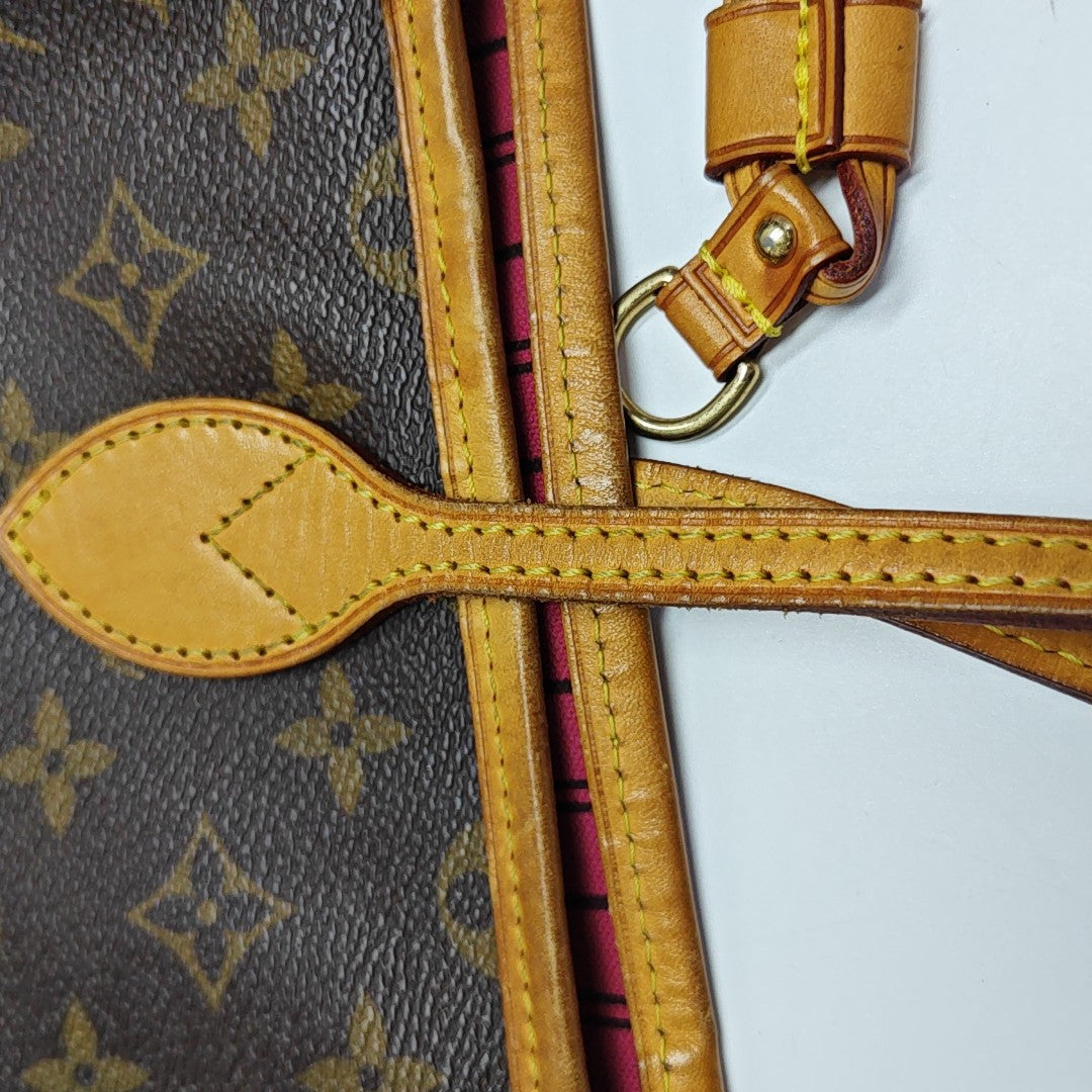 NEVERFULL GM Monogram Coated Canvas Brown