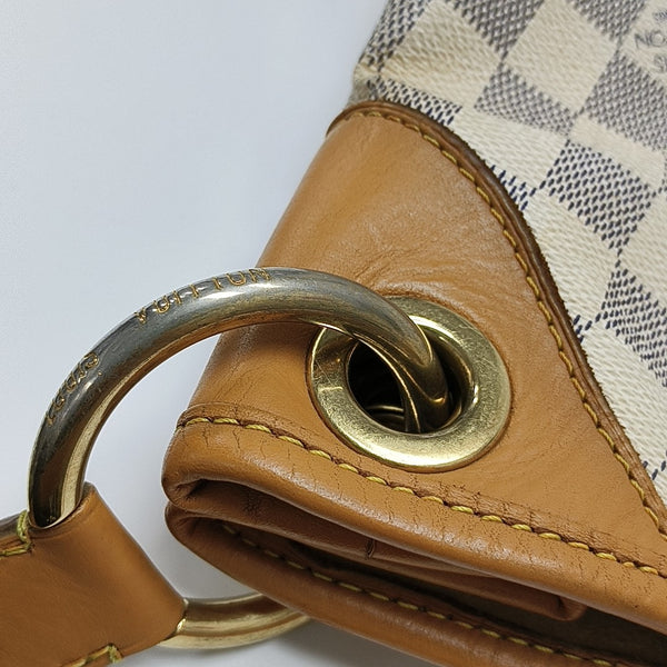 GALLIERA GM Damier Azur Coated Canvas White