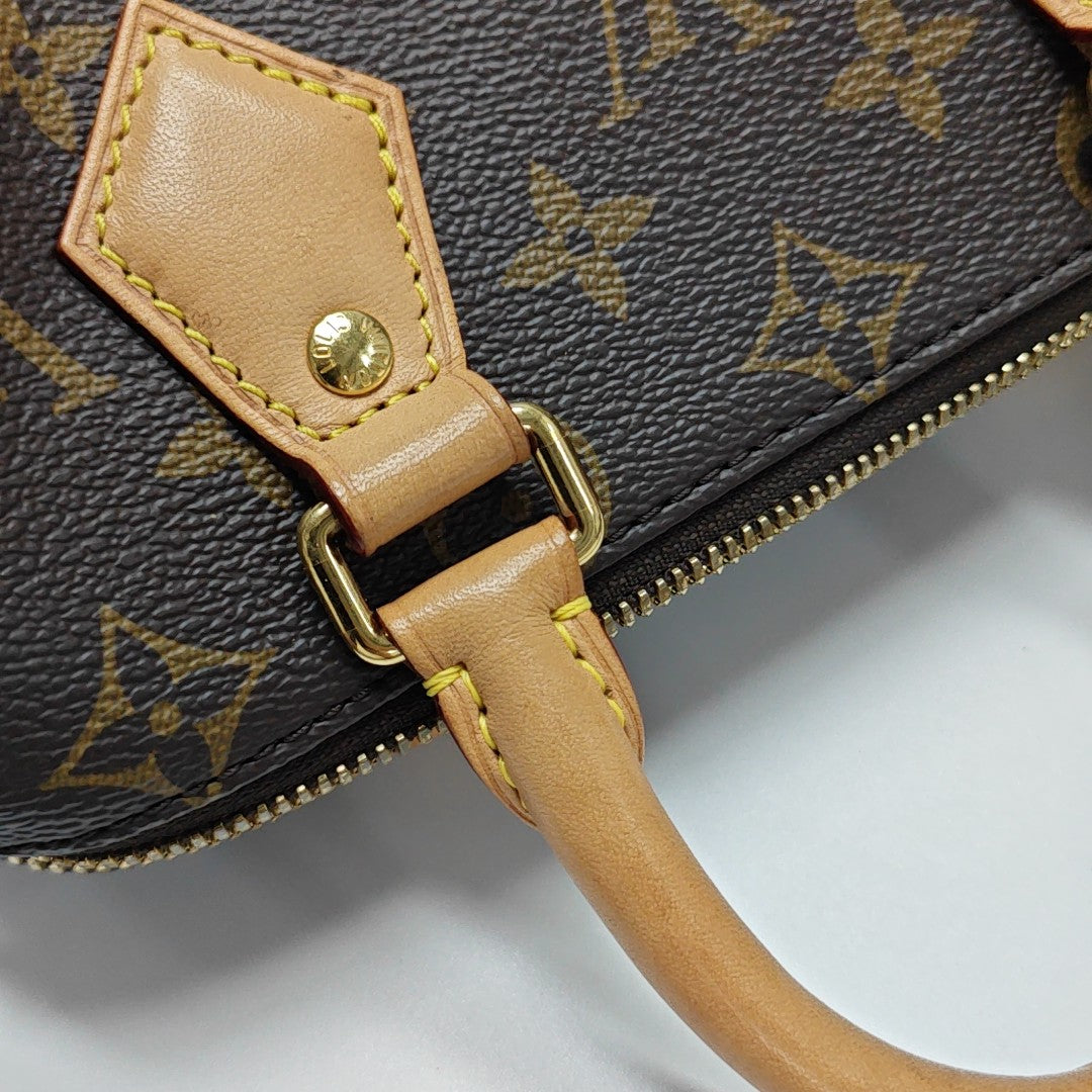 SPEEDY 20 Monogram Coated Canvas Brown