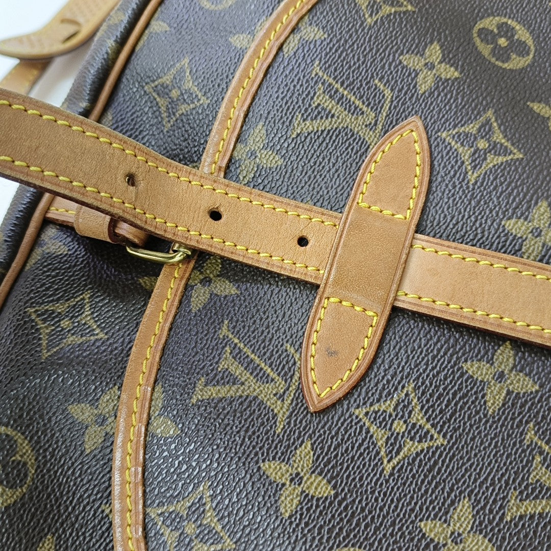 SAUMUR 30 Monogram Coated Canvas Brown