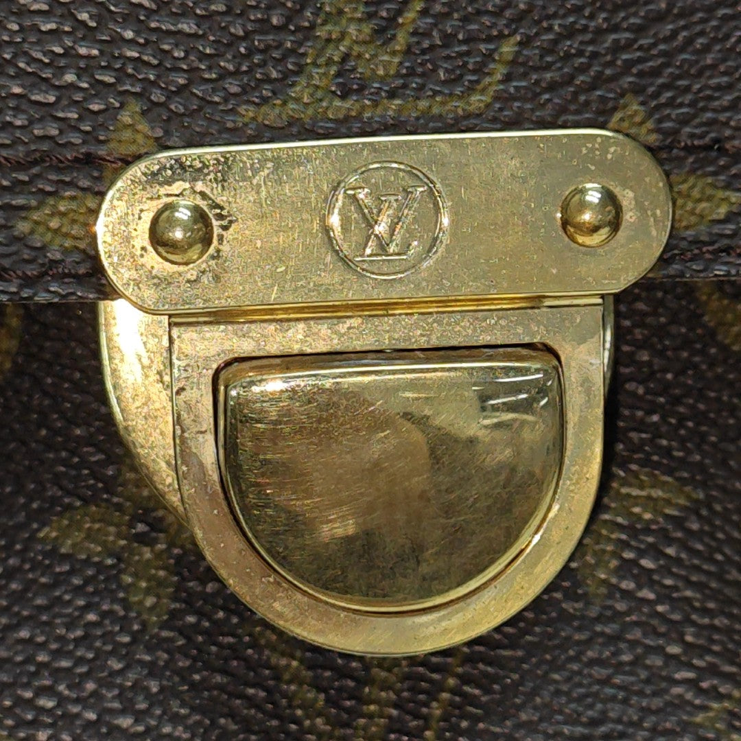 HUDSON MM Monogram Coated Canvas Brown