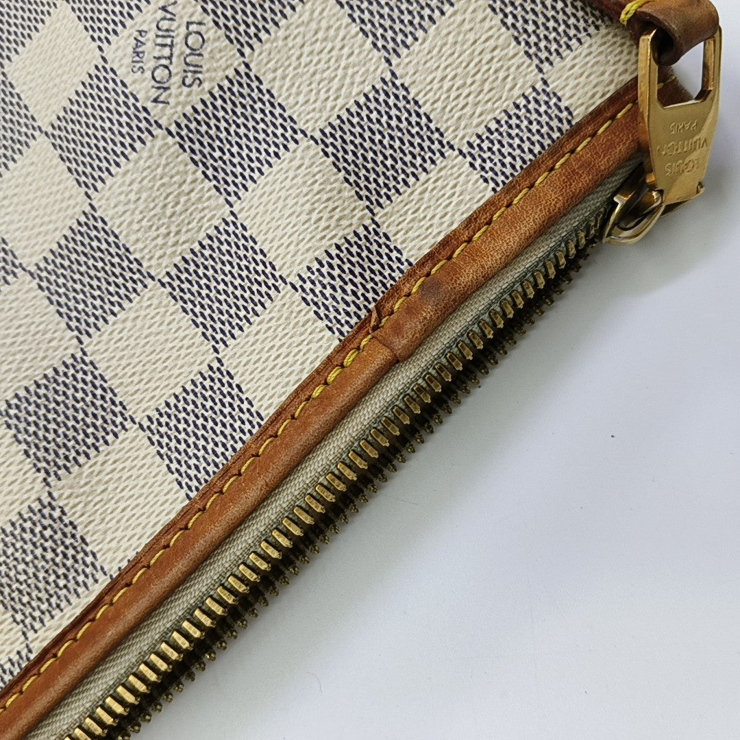RIVIERA PM Damier Azur Coated Canvas White