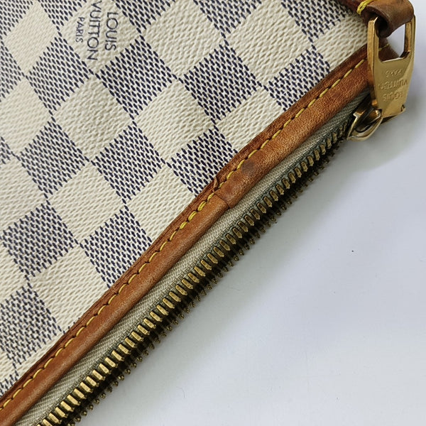RIVIERA PM Damier Azur Coated Canvas White