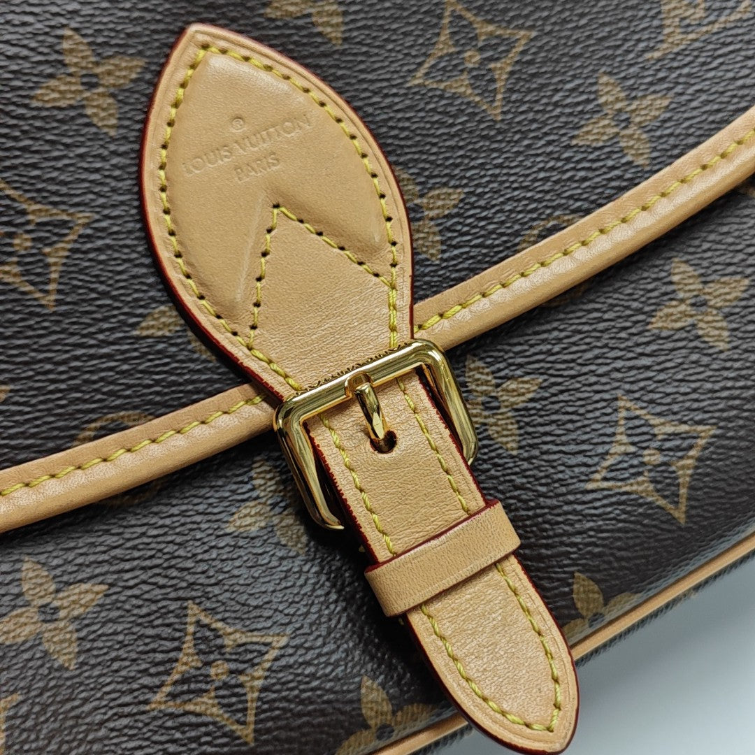 DIANE Monogram Coated Canvas Brown