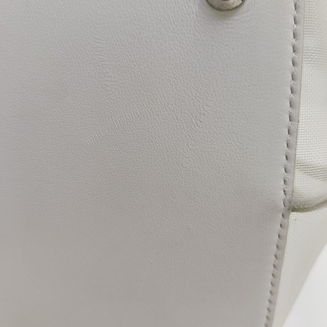 Lambskin Shoulder Bag Large White