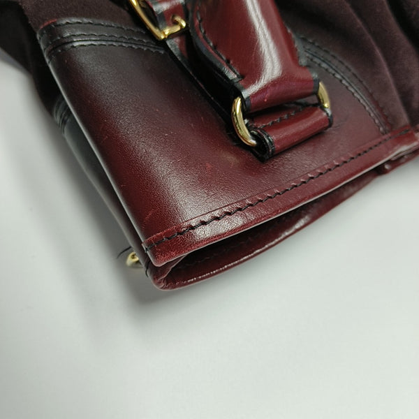 Suede Shoulder Bag Red
