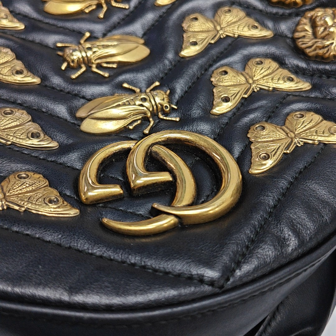 Quilted Calfskin Backpack Black