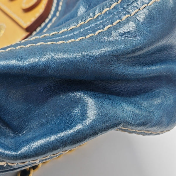 Calfskin Shoulder Bag Blue
