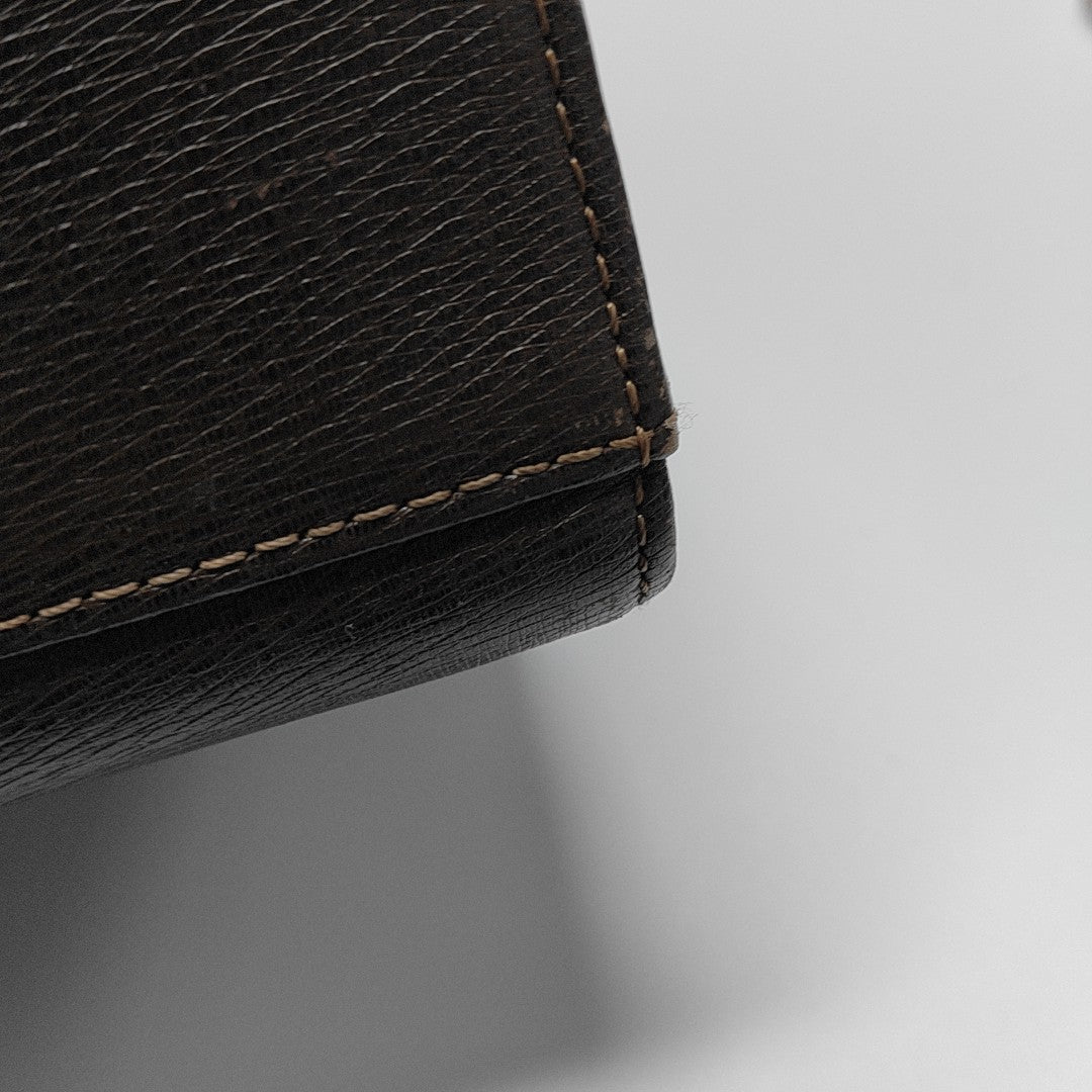 Calfskin Top Handle Bag Brown