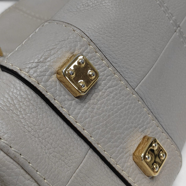 Calfskin Top Handle Bag Beige