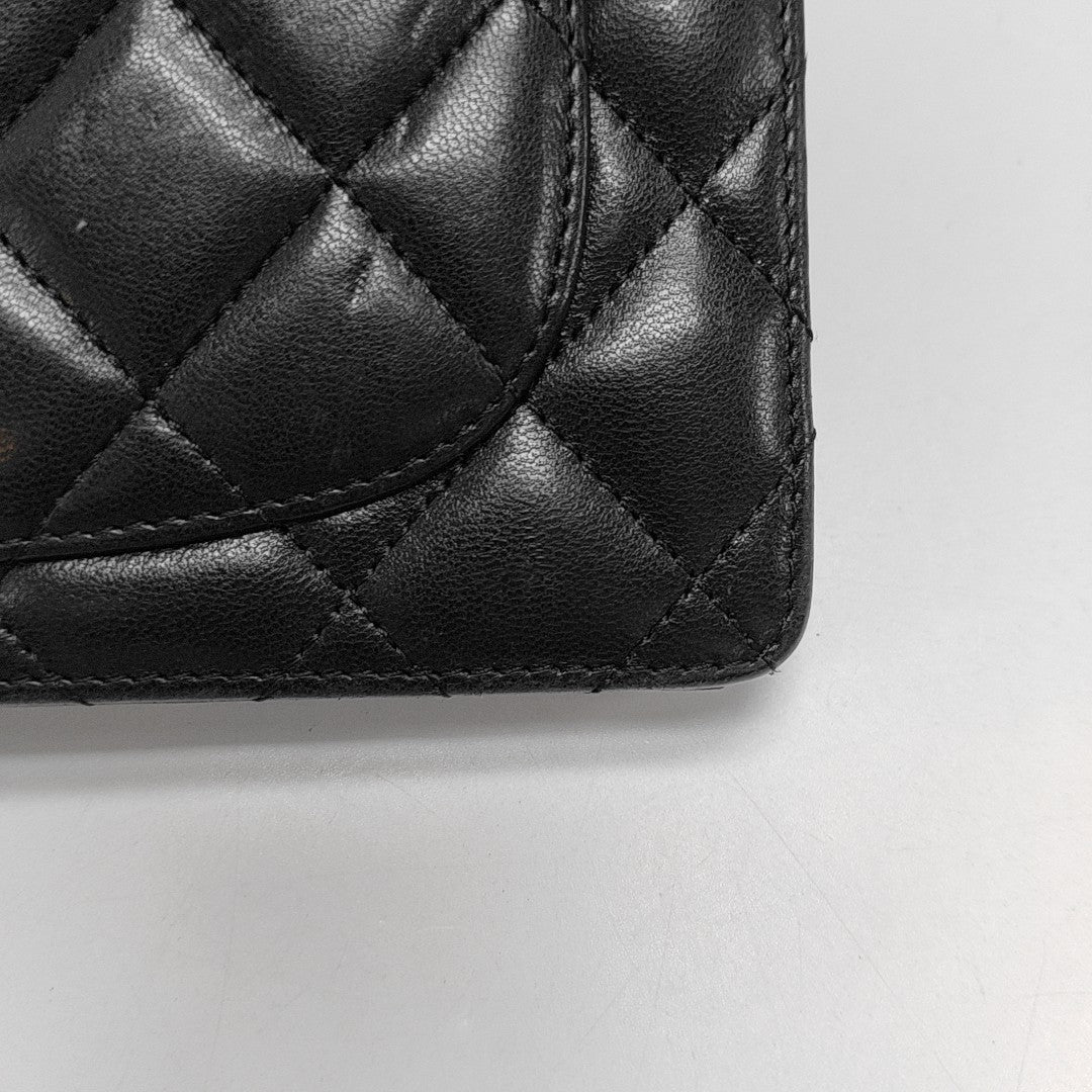 Quilted Lambskin Wallet Black