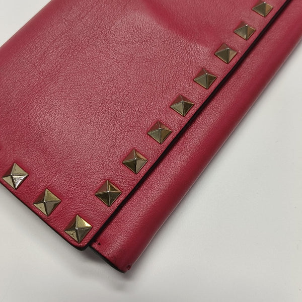 Rockstud Calfskin Red