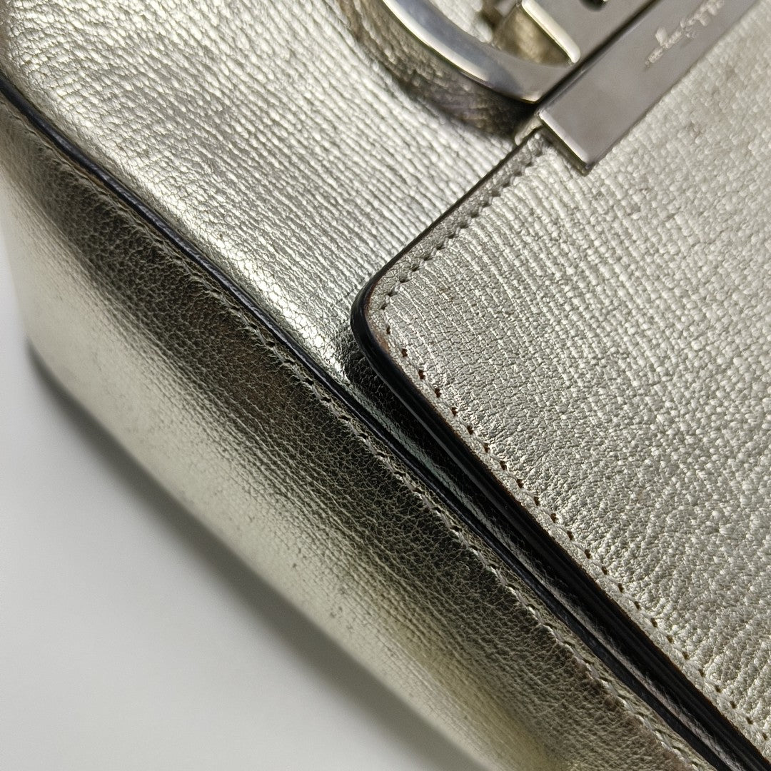 Gancino Calfskin Silver