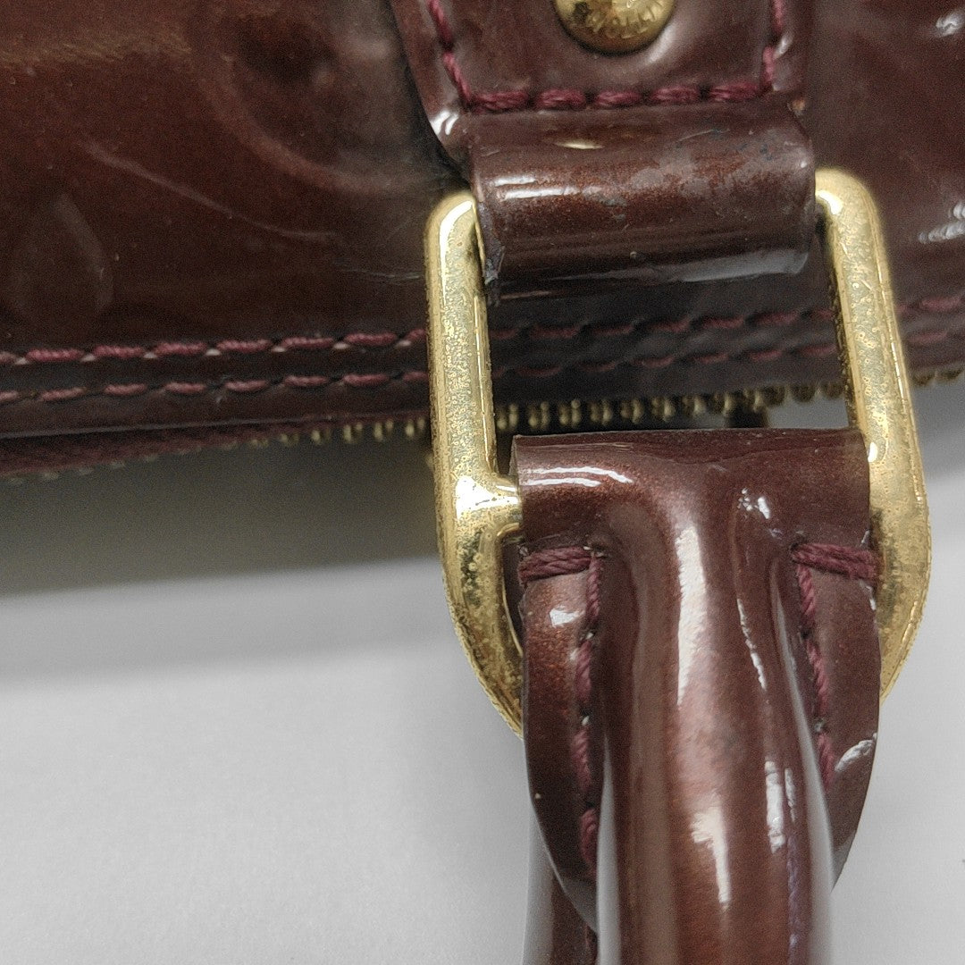 ALMA PM Monogram Patent Leather Red