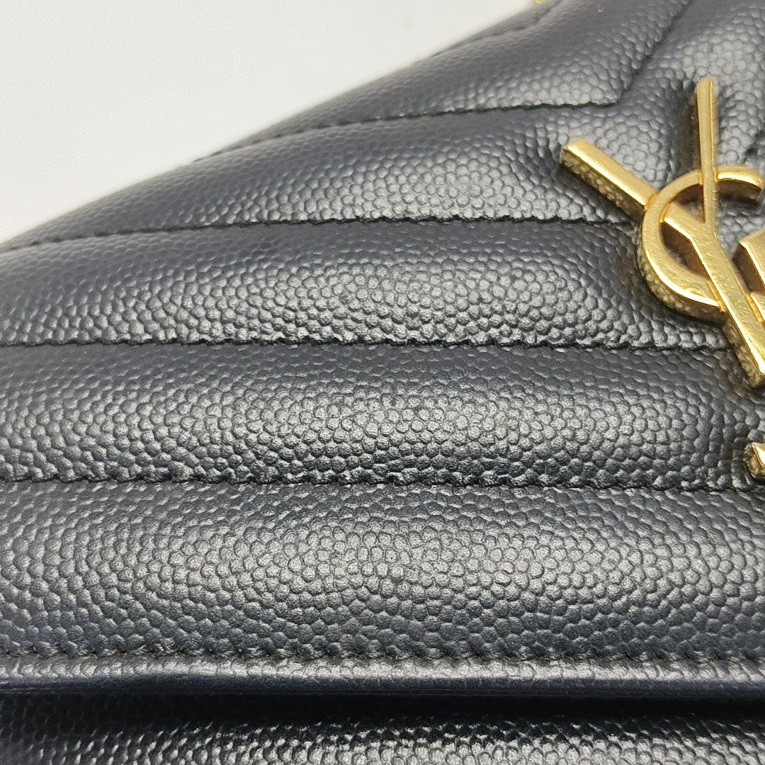 MONOGRAM WOC Chevron Calfskin Black