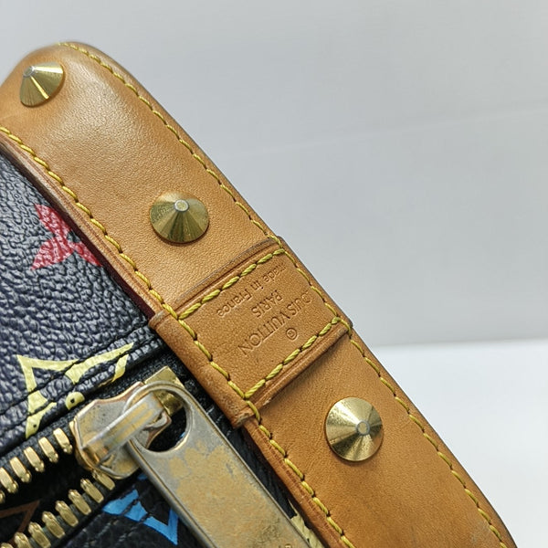 LV × TM Alma Small Monogram Lona Revestida Negra