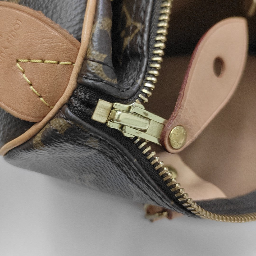 SPEEDY 25 Monogram Coated Canvas Brown