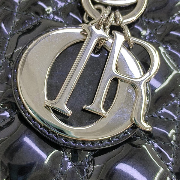 Lady Dior Large Cannage Patent Leather Black