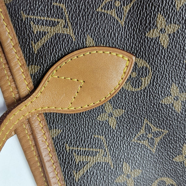 NEVERFULL MM Monogram Coated Canvas Brown