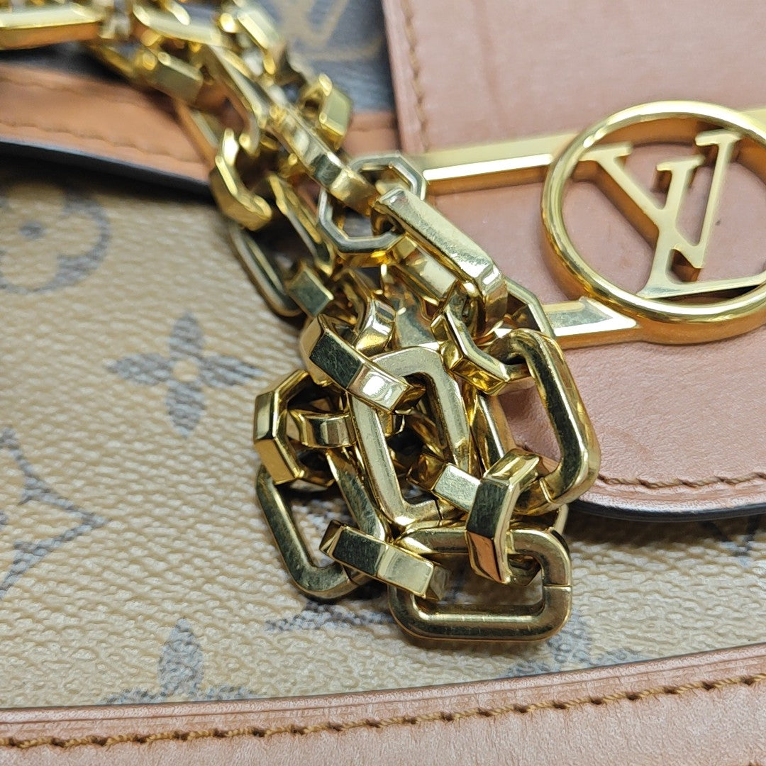 DAUPHINE MM Monogram Coated Canvas Brown