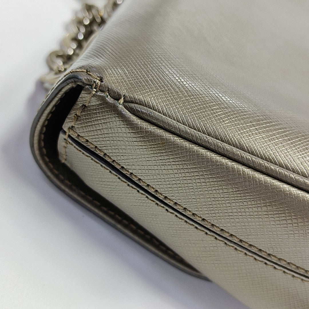 Calfskin Top Handle Bag Gray