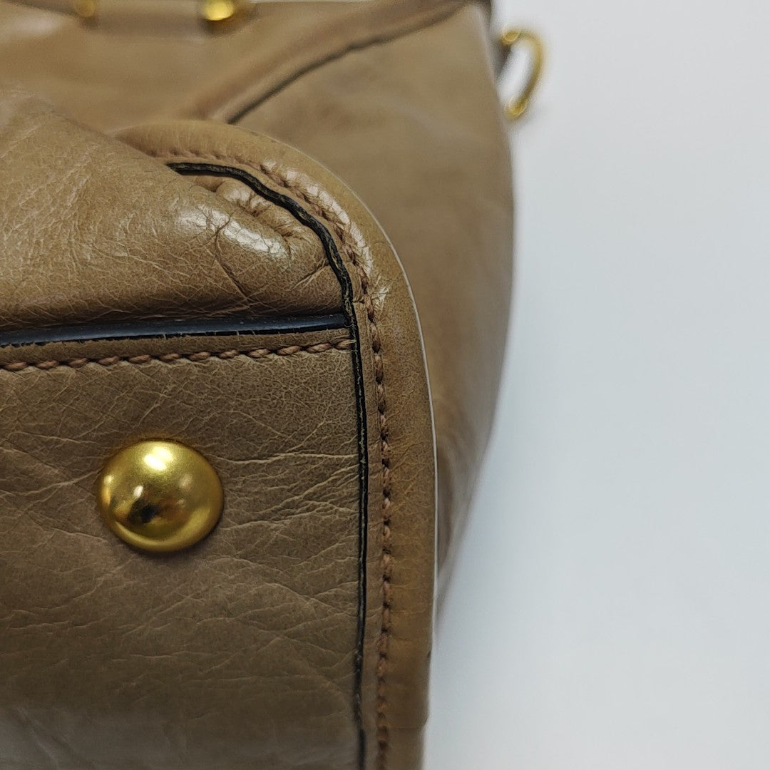 Shoulder Strap Calfskin Beige