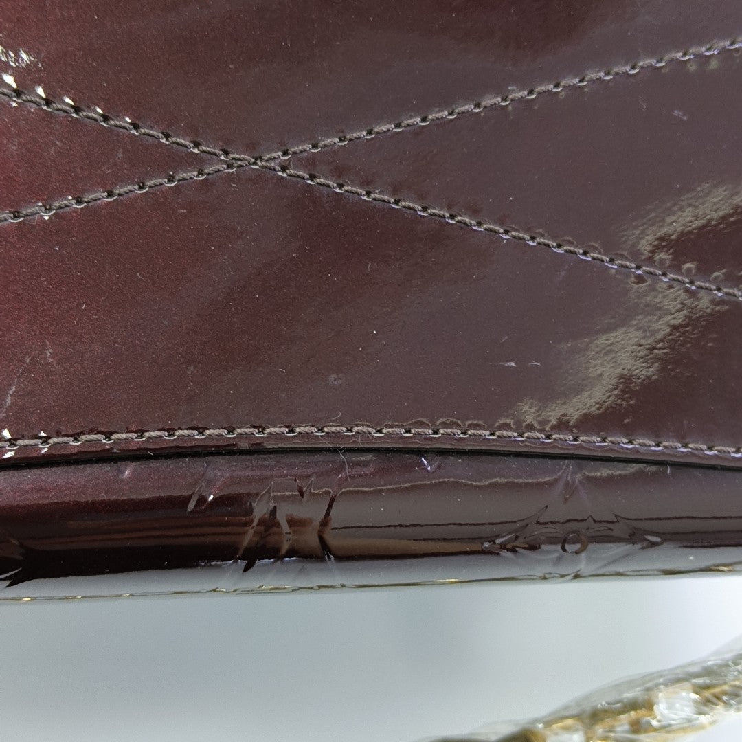 Monogram Patent Leather Shoulder Bag Red