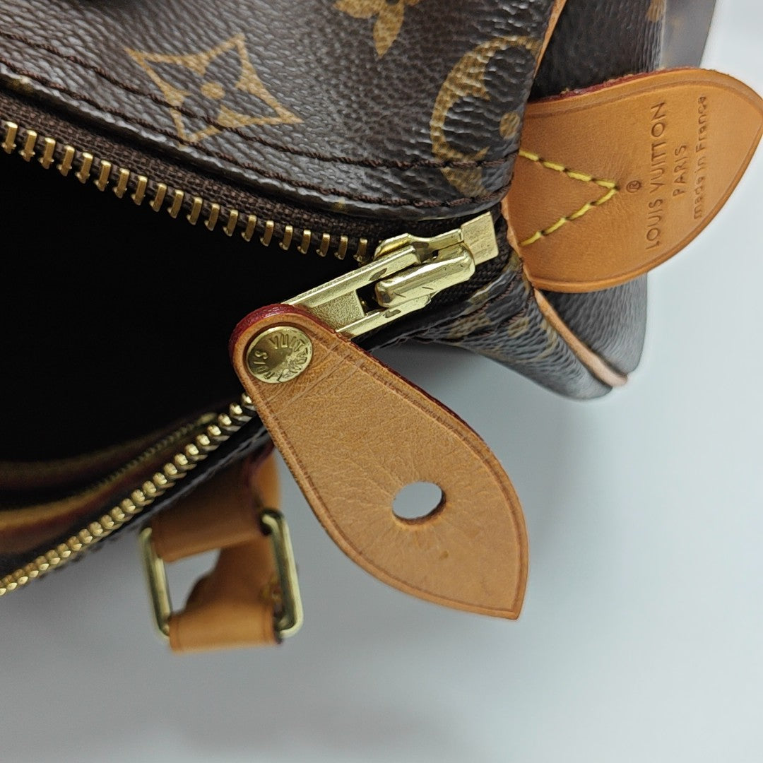 SPEEDY 25 Monogram Coated Canvas Brown