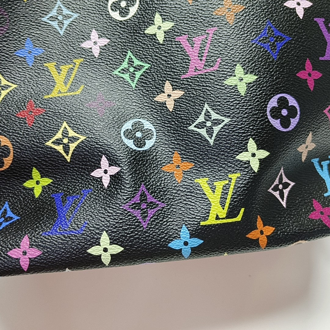 LV × TM NÉONOÉ MM Monogram Coated Canvas Black