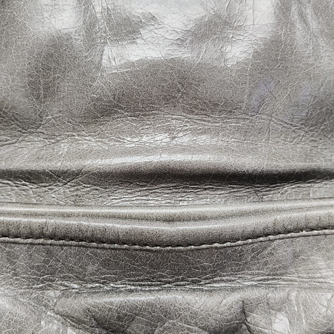 Miu Coffer Quilted Lambskin Gray